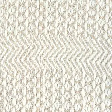 Amazon Brand – Rivet Modern Hand-Woven Stripe Fringe Throw Blanket, 50" x 60", Tan and Ivory with Taupe