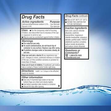 Refresh Optive Lubricant Eye Drops for Dry Eyes Relief