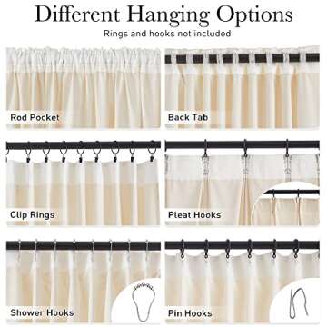 StangH Cream White Velvet Curtains - Back Tab Light Dimming Bedroom Curtains Luxury Privacy Protect Window Drapes for Living Room/Nursery Kids Room/Basement, W52 x L84 inches, 2 Panels