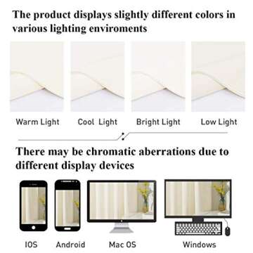 StangH Cream White Velvet Curtains - Back Tab Light Dimming Bedroom Curtains Luxury Privacy Protect Window Drapes for Living Room/Nursery Kids Room/Basement, W52 x L84 inches, 2 Panels