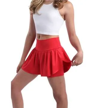 Sweet Hearts Girls Active Skort - Flowy Butterfly Shorts