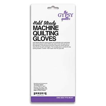 Gypsy Quilter Hold Steady Machine Gloves One Size Notions, Purple