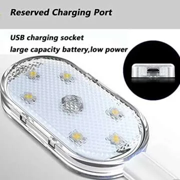 4Pcs Wireless LED Lights for Car Interior,7 Colors Ambient Lighting Car Interior,Car Lights Inside Your Car,USB Rechargeable Car Interior Led Night Light for Car Decor