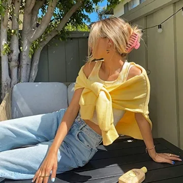 Big Hair Claw Clips 6 Packs Large Claw Clip for Women Non Slip Jaw Clips for Thick Thin Hair Strong Hold Jaw Hair Clips Non-Slip Hair Grip Catch Barrette Accessories…