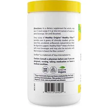 Healthy Origins Healthy Fiber - Clear Mixing Fiber Supplement