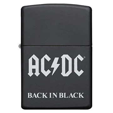 Zippo AC/DC Black Matte Lighter - Durable and Stylish