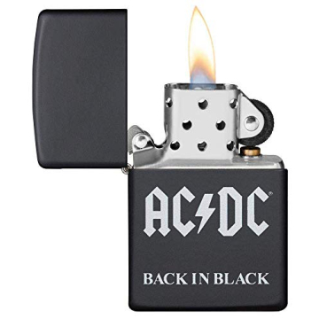 Zippo AC/DC Black Matte Lighter - Durable and Stylish