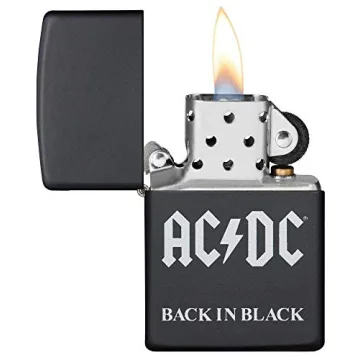 Zippo AC/DC Black Matte Lighter - Durable and Stylish