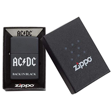 Zippo AC/DC Black Matte Lighter - Durable and Stylish
