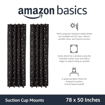 Travel-Ready Blackout Curtain Shades, 2-Pack