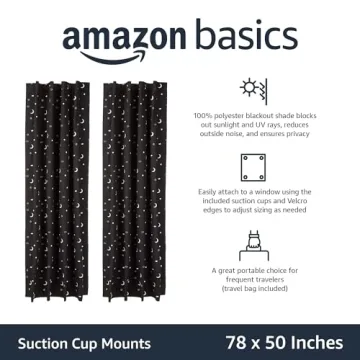 Travel-Ready Blackout Curtain Shades, 2-Pack