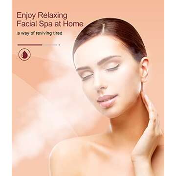 Facial Steamer Sooyame Professional Face Steamer for Facial Deep Cleaning, Portable Nano Ionic Facial Steamers Kit Warm Mist Humidifier for Face Sauna SPA Atomizer Sinuses Moisturizing Unclog Pores