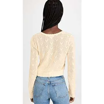 Chic LOVESHACKFANCY Venice Crop Cardigan for Women