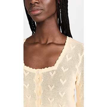 Chic LOVESHACKFANCY Venice Crop Cardigan for Women