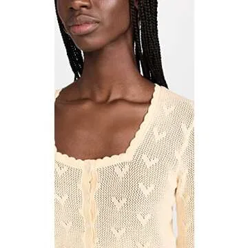 Chic LOVESHACKFANCY Venice Crop Cardigan for Women