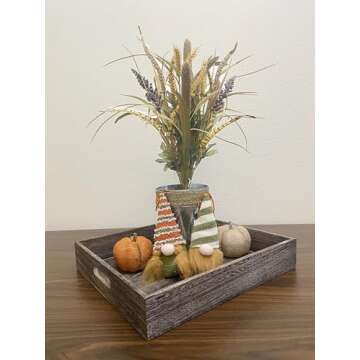 Admired By Nature 1 Piece 14 Stems Artificial Flowers Cattail Wheat Fall Mixed Bush Decorative Flower Arrangements Floral Cattails Plant for Wedding Home Office Cemetery Flowers for Grave, 4. Tuscany