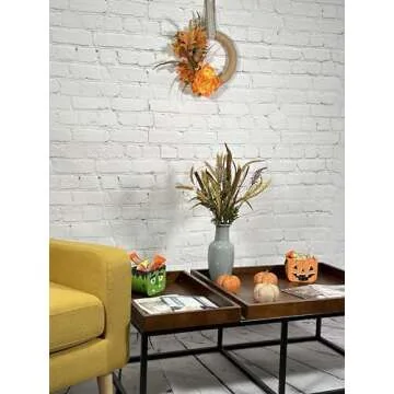 Admired By Nature 1 Piece 14 Stems Artificial Flowers Cattail Wheat Fall Mixed Bush Decorative Flower Arrangements Floral Cattails Plant for Wedding Home Office Cemetery Flowers for Grave, 4. Tuscany