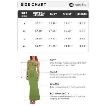 Wenrine Two Piece Sets for Women Summer Bodycon Sexy Outfit Cutout Tube Tops Knit Maxi Skirt Sets Clubwear Dresses White