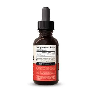 Vegan Vitamin B12 Sublingual Liquid Drops by Live Conscious- Methylcobalamin Max Strength B12 5000mcg Formula - Vegan B 12 Vitamin Support Energy, Promote Memory & Aid Immune System - 60 Serving