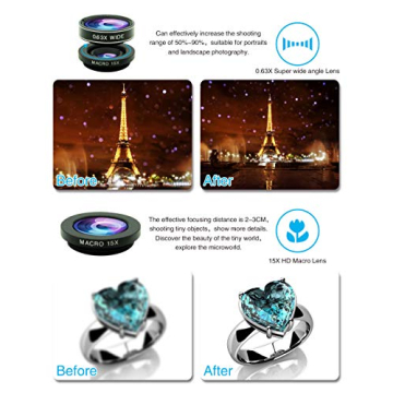 Bostionye 11-in-1 Mobile Camera Lens Kit for Best Shots