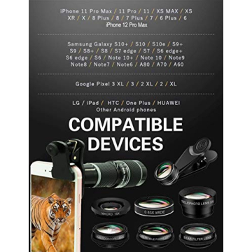 Bostionye 11-in-1 Mobile Camera Lens Kit for Best Shots