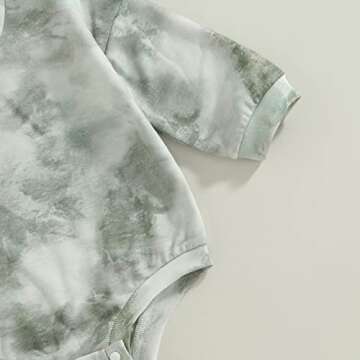 Endorothii Baby Tie Dye Sweatshirt Romper for Fall