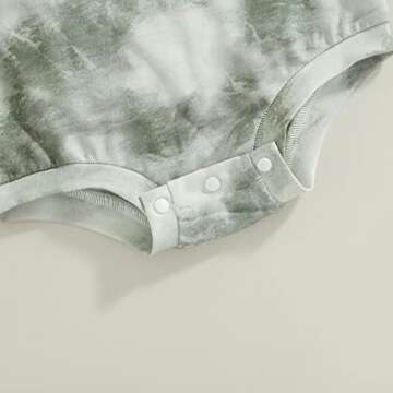 Endorothii Baby Tie Dye Sweatshirt Romper for Fall