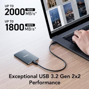 Lexar 2TB Portable SSD - Fast, Slim, Secure Storage Solution