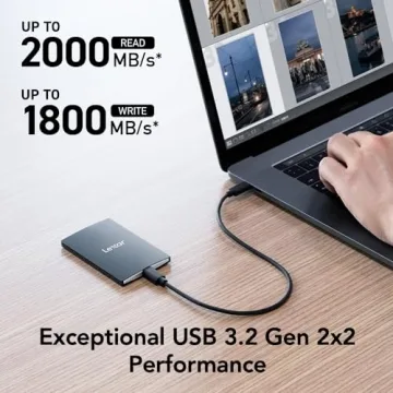 Lexar 2TB Portable SSD - Fast, Slim, Secure Storage Solution