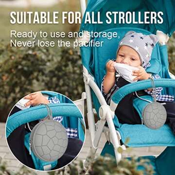 Smlpuame 3 Pack Silicone Pacifier Holder Cases - Stylish Storage