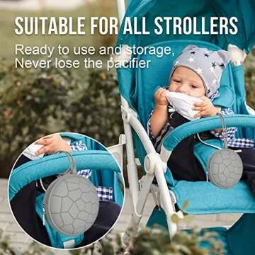 Smlpuame 3 Pack Silicone Pacifier Holder Cases - Stylish Storage