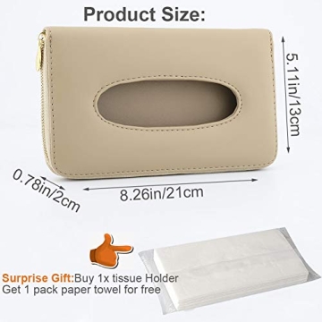 Stylish PU Leather Car Tissue Holder for Easy Access