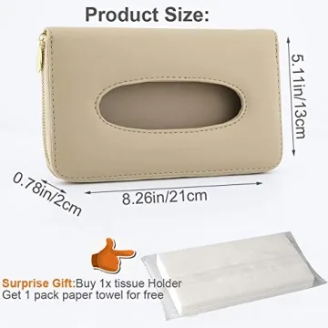 Stylish PU Leather Car Tissue Holder for Easy Access