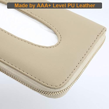 Stylish PU Leather Car Tissue Holder for Easy Access