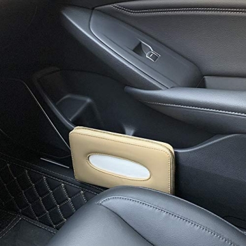 Stylish PU Leather Car Tissue Holder for Easy Access