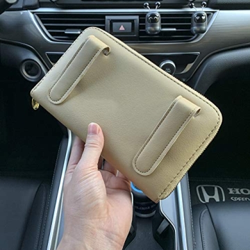 Stylish PU Leather Car Tissue Holder for Easy Access