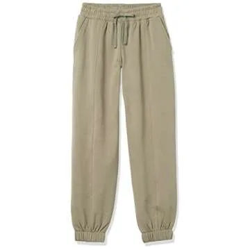 The Drop Women's Dominique Street-Fleece Coverstitched Utility Jogger, Vetiver Green, L