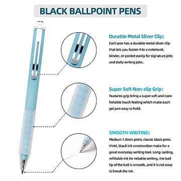 Linbsunne Ballpoint Pens Comfortable Grip Quick-Dry Ink