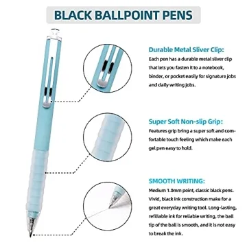 Linbsunne Ballpoint Pens Comfortable Grip Quick-Dry Ink