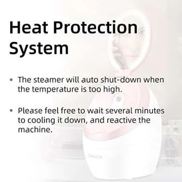 Facial Steamer OKACHI Steamer Face Steamer Professional Nano Steamer for Face Deep Cleaning - LED Makeup Mirror - Perfect Steam Temp - Home Sauna Humidifier - Deep Moisturizing(Pink1)