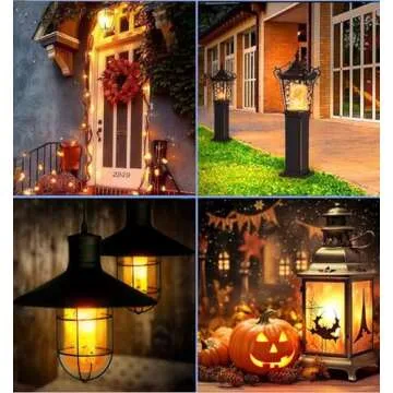 6W E26 LED Flame Effect Light Bulb - 4 Modes Fire Flickering Bulbs for Christmas Decoration Atmosphere Lighting (2 Pack)