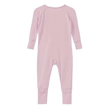 SUZEL Baby Viscose from Bamboo Footless Pajamas Boys Girls Zippy Pjs Sleep 'N Play Romper - 0-24 Months (Lilac & Purple, 3-6 Months)