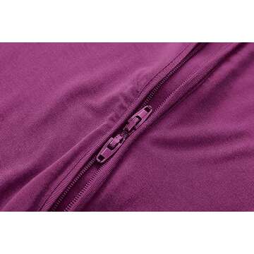 SUZEL Baby Viscose from Bamboo Footless Pajamas Boys Girls Zippy Pjs Sleep 'N Play Romper - 0-24 Months (Lilac & Purple, 3-6 Months)