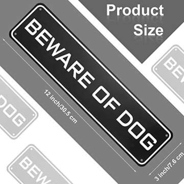 Beware of Dog Sign Aluminum Not Responsible Warning Caution Dog Rust Resistant Weatherproof Sign for...