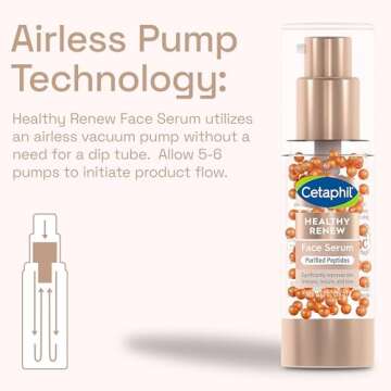 Cetaphil Healthy Renew Anti Aging Face Serum 1 Oz, Skin Firming with Niacinamide & Peptides