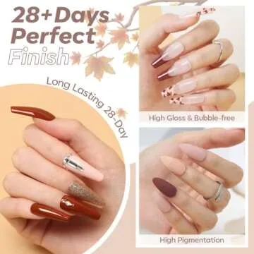 Modelones Gel Nail Polish Set with 9 Neutral Colors