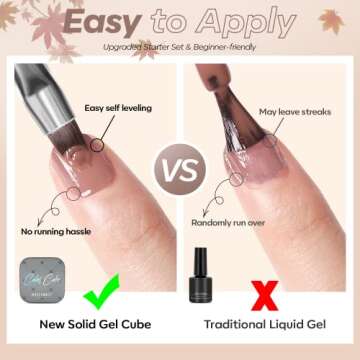 Modelones Gel Nail Polish Set, 9 Colors Neutral Nude Brown Solid Gel Polish Glitter Pudding Gel Skin Tones 2023 Upgraded Crème Manicure Palette Soak Off LED Nail Art Kit Salon DIY Home with Nail Brush