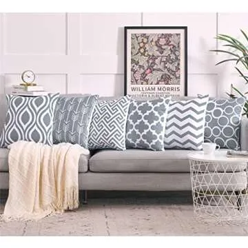 Durable Top Finel Decorative Cushion Covers 20 X 20 Set of 6