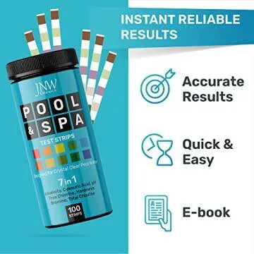 7-Way Pool Test Strips for Accurate Water Quality Testing