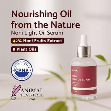 IUNIK Noni 42% Oil Serum - Jojoba Oil Deep Nourishment Soothing Hydrating Ampoule for All Skin Types...